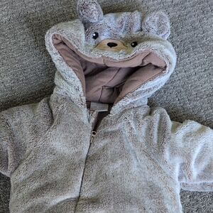 Koala Kids Gray and Brown Furry Jacket